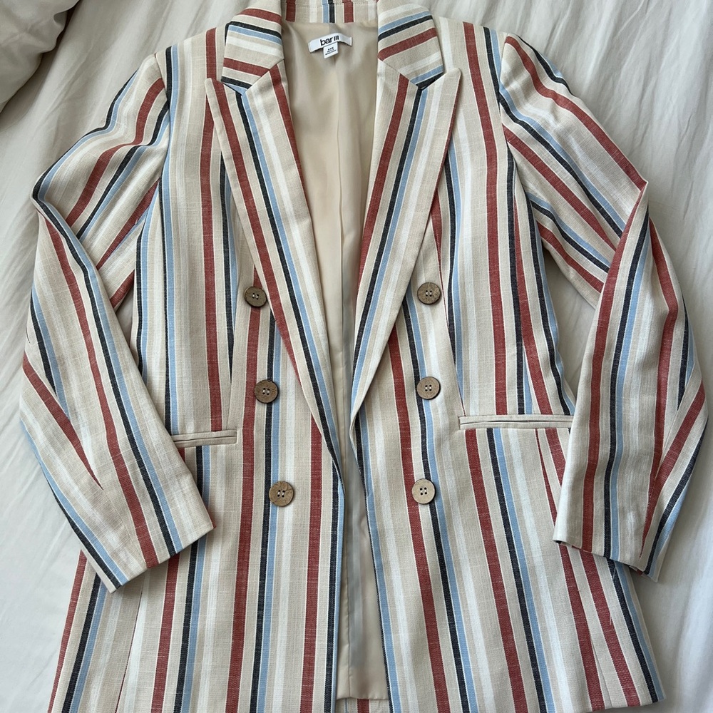 Bar III Multicolor Striped Blazer